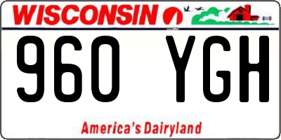 WI license plate 960YGH