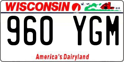 WI license plate 960YGM