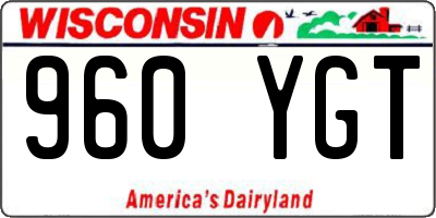 WI license plate 960YGT