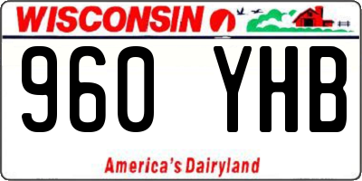 WI license plate 960YHB
