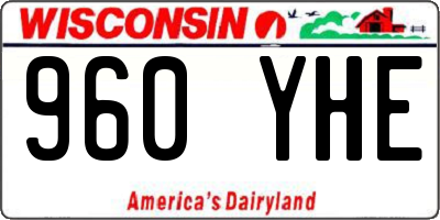 WI license plate 960YHE