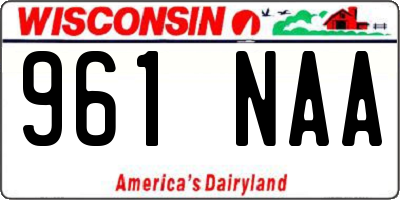 WI license plate 961NAA