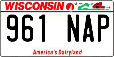 WI license plate 961NAP