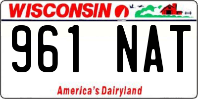WI license plate 961NAT