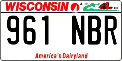WI license plate 961NBR