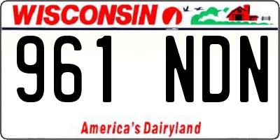 WI license plate 961NDN