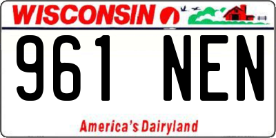 WI license plate 961NEN