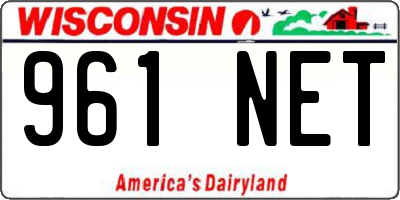 WI license plate 961NET