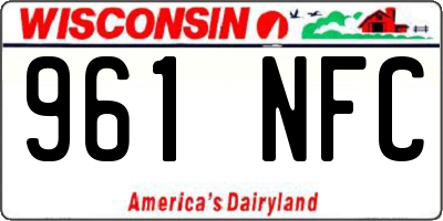 WI license plate 961NFC