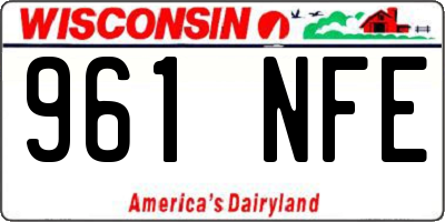 WI license plate 961NFE