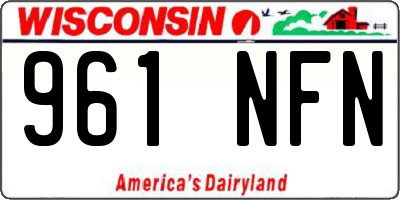 WI license plate 961NFN