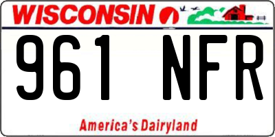 WI license plate 961NFR