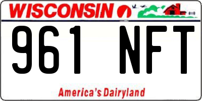 WI license plate 961NFT