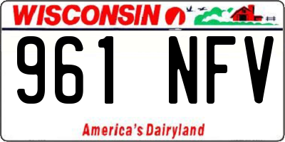 WI license plate 961NFV
