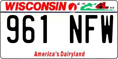 WI license plate 961NFW
