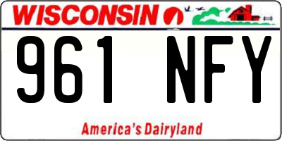 WI license plate 961NFY