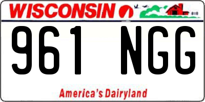 WI license plate 961NGG