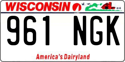WI license plate 961NGK