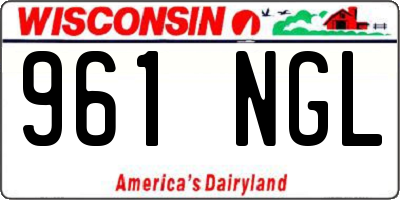 WI license plate 961NGL