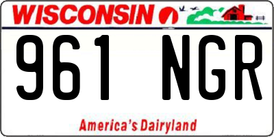 WI license plate 961NGR