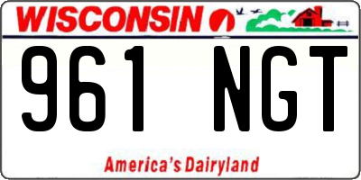 WI license plate 961NGT