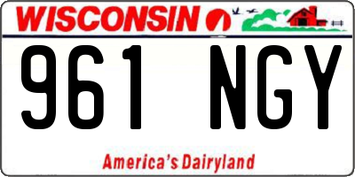 WI license plate 961NGY