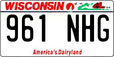 WI license plate 961NHG