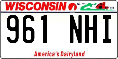 WI license plate 961NHI