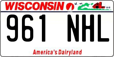 WI license plate 961NHL
