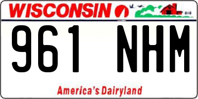 WI license plate 961NHM