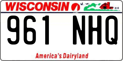 WI license plate 961NHQ