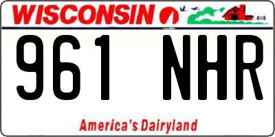 WI license plate 961NHR