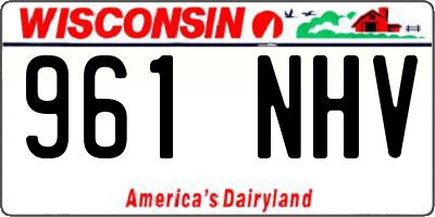 WI license plate 961NHV