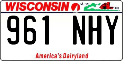 WI license plate 961NHY