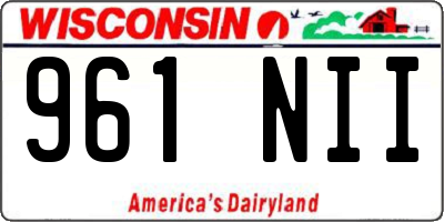 WI license plate 961NII