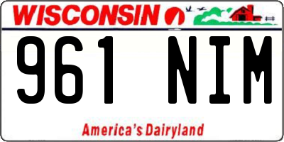 WI license plate 961NIM