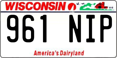 WI license plate 961NIP