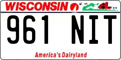 WI license plate 961NIT