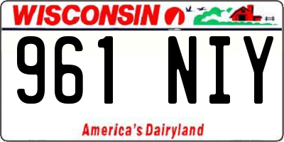 WI license plate 961NIY