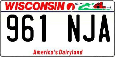 WI license plate 961NJA