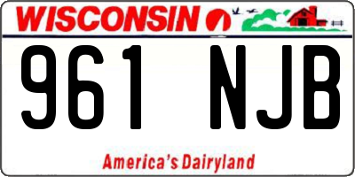 WI license plate 961NJB