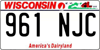 WI license plate 961NJC