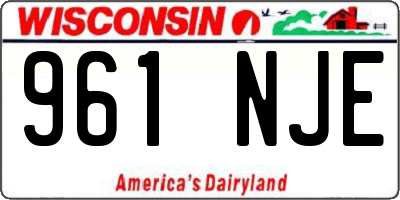 WI license plate 961NJE