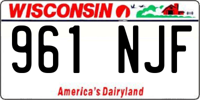 WI license plate 961NJF