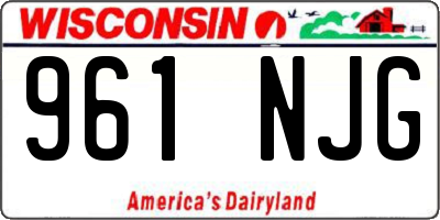 WI license plate 961NJG