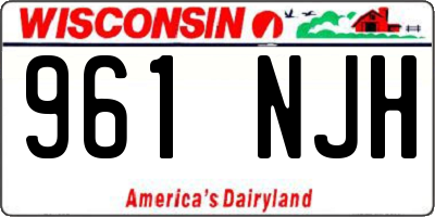WI license plate 961NJH