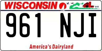 WI license plate 961NJI