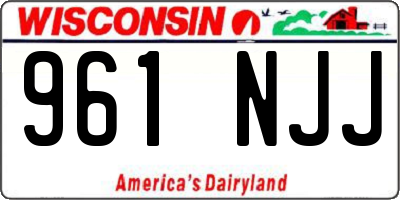 WI license plate 961NJJ