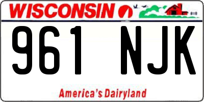 WI license plate 961NJK