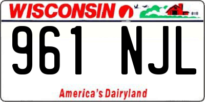 WI license plate 961NJL